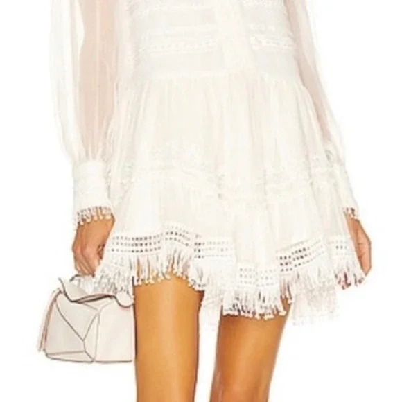 Rococo‎ Sand Cia Mini Skirt NEW Resort Wear Boho Off White Bridal Wedding  XS - Picture 2 of 8